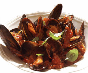 Muscheln in Tomatensauce